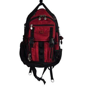SwissGear Backpack Travel Walking Hiking Camping Outdoors Red Black Unisex